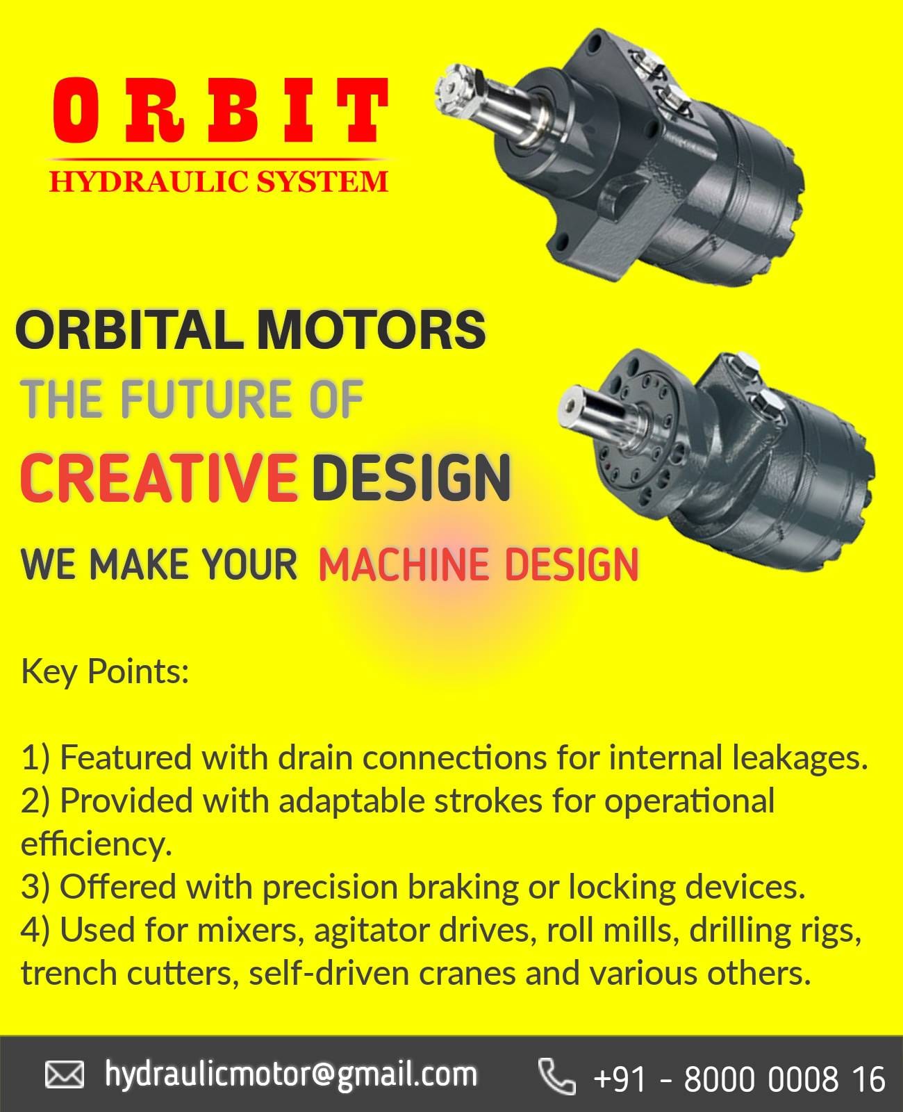 White Motor Impro Hydraulic Motor in India